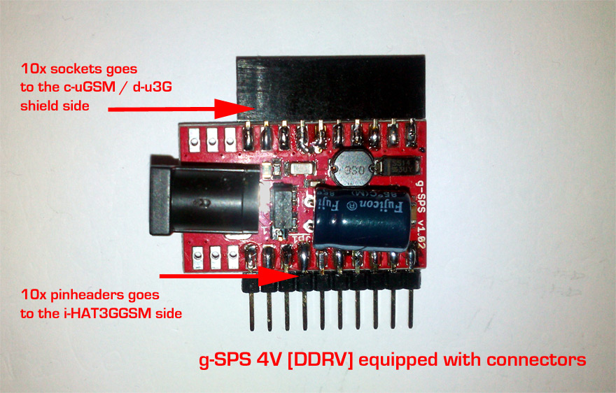 g-SPS 4V [DDRV] with connectors soldered
