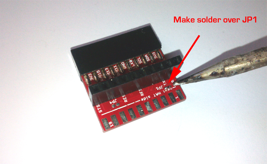i-hatGSM3G adaptor >> solder the JP1 solder-jumper