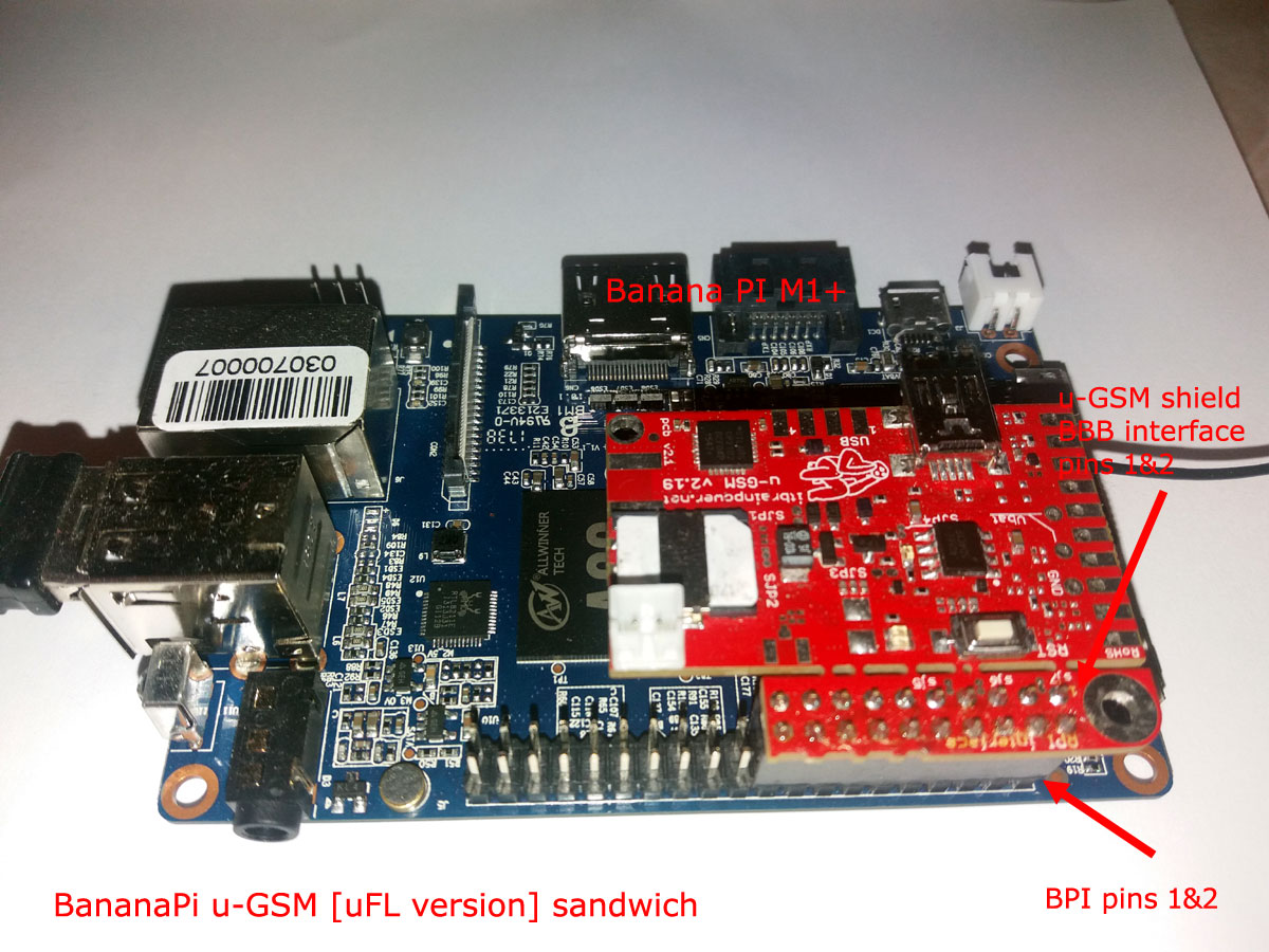 BPI M1+ integration with u-GSM by itbrainpower.net modems