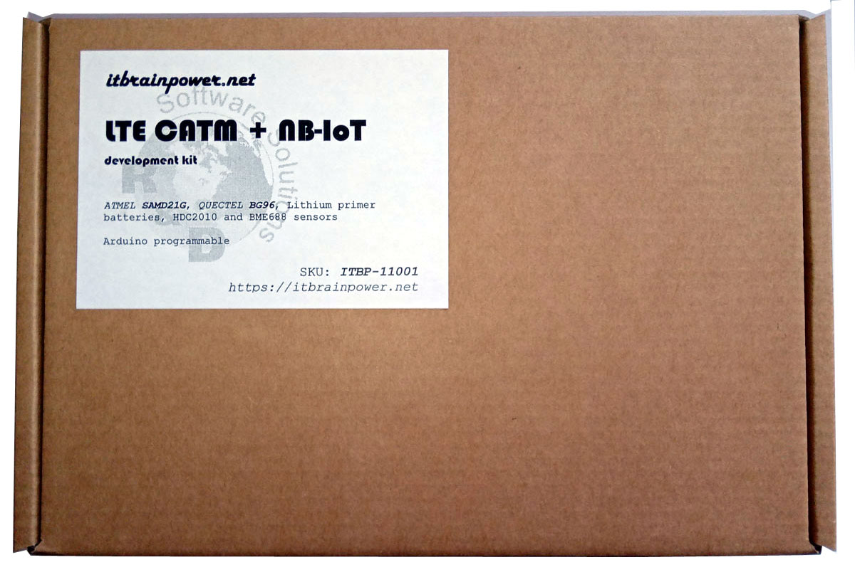 LTE CATM + NB-IoT development kit - ATMEL SAMD21G + QUECTEL BG96. SKU: ITBP-11001