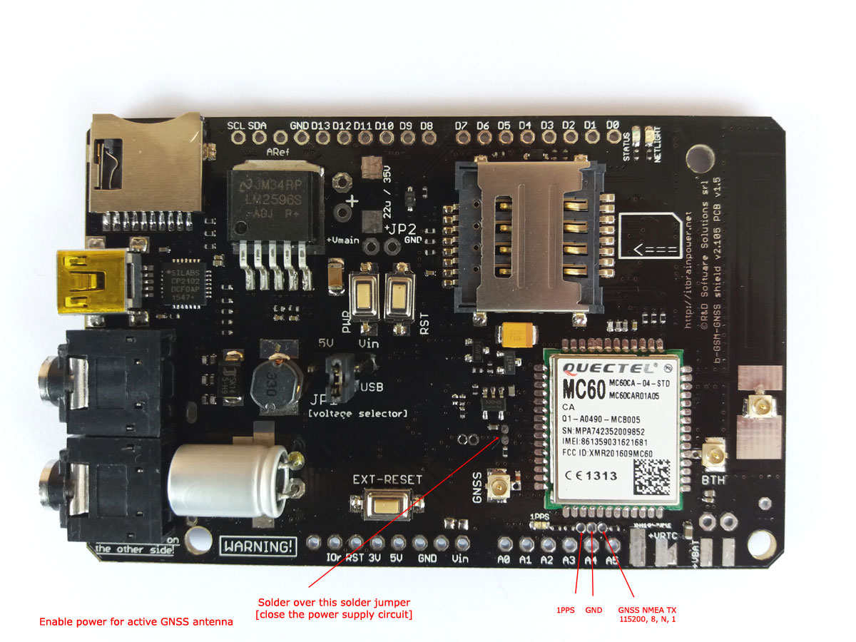 B-GSMGNSS SHIELD ENABLE ACTIVE GNSS ANTENNA HOWTO