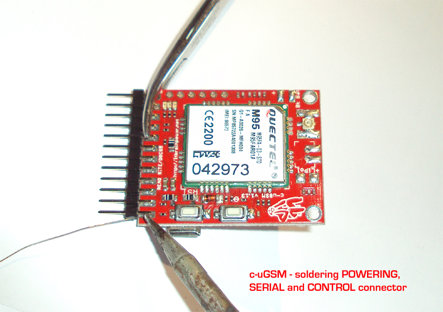 c-uGSM d-u3G shield POWERING and CONTROL INTERFACE CONNECTOR SOLDERING