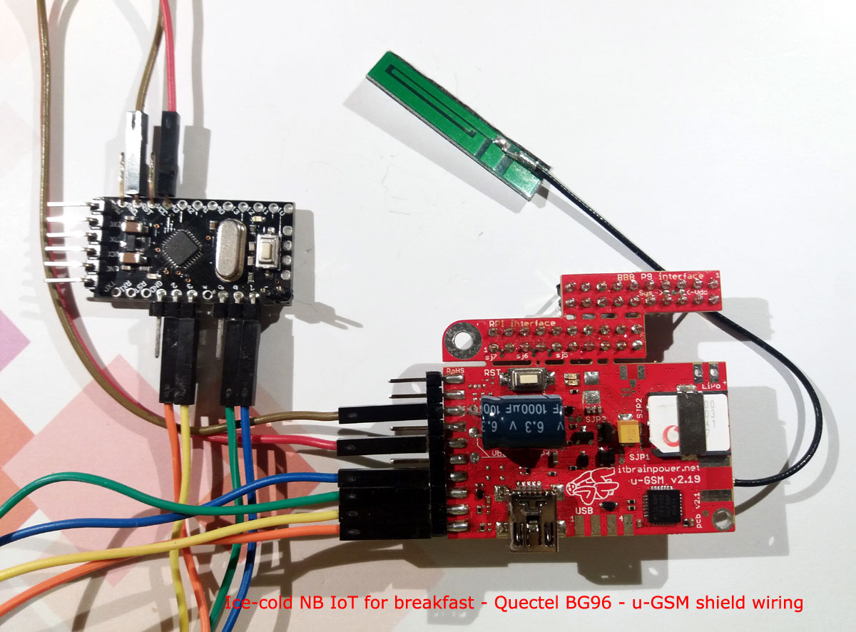 BG96 NB IoT mode - u-GSM to Arduino Nano wiring