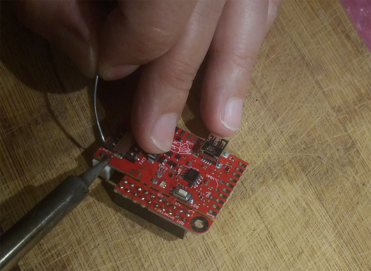 u-GSM - soldering the Raspberry PI connector