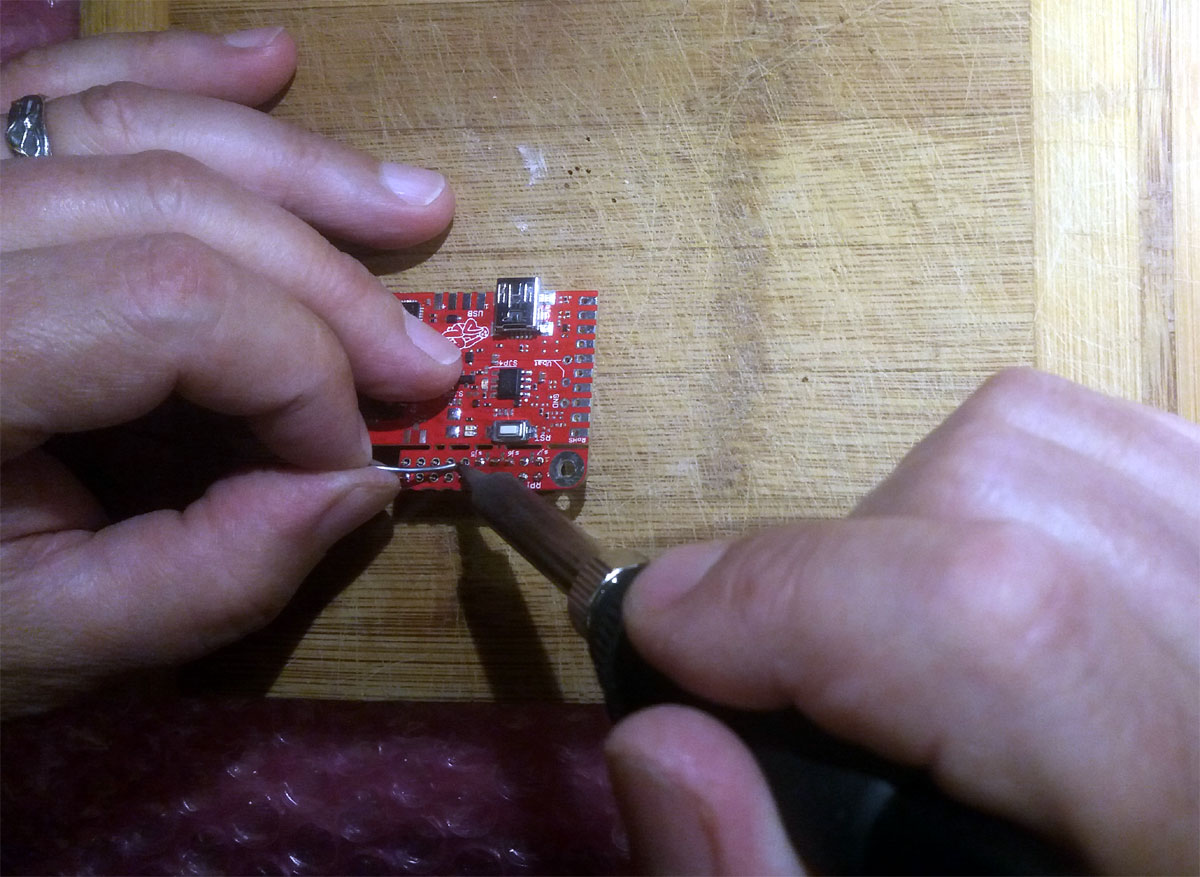 u-GSM - soldering the Raspberry PI connector