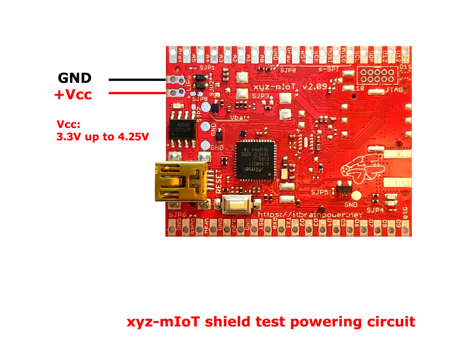 xyz-mIoT shield consumption test circuit