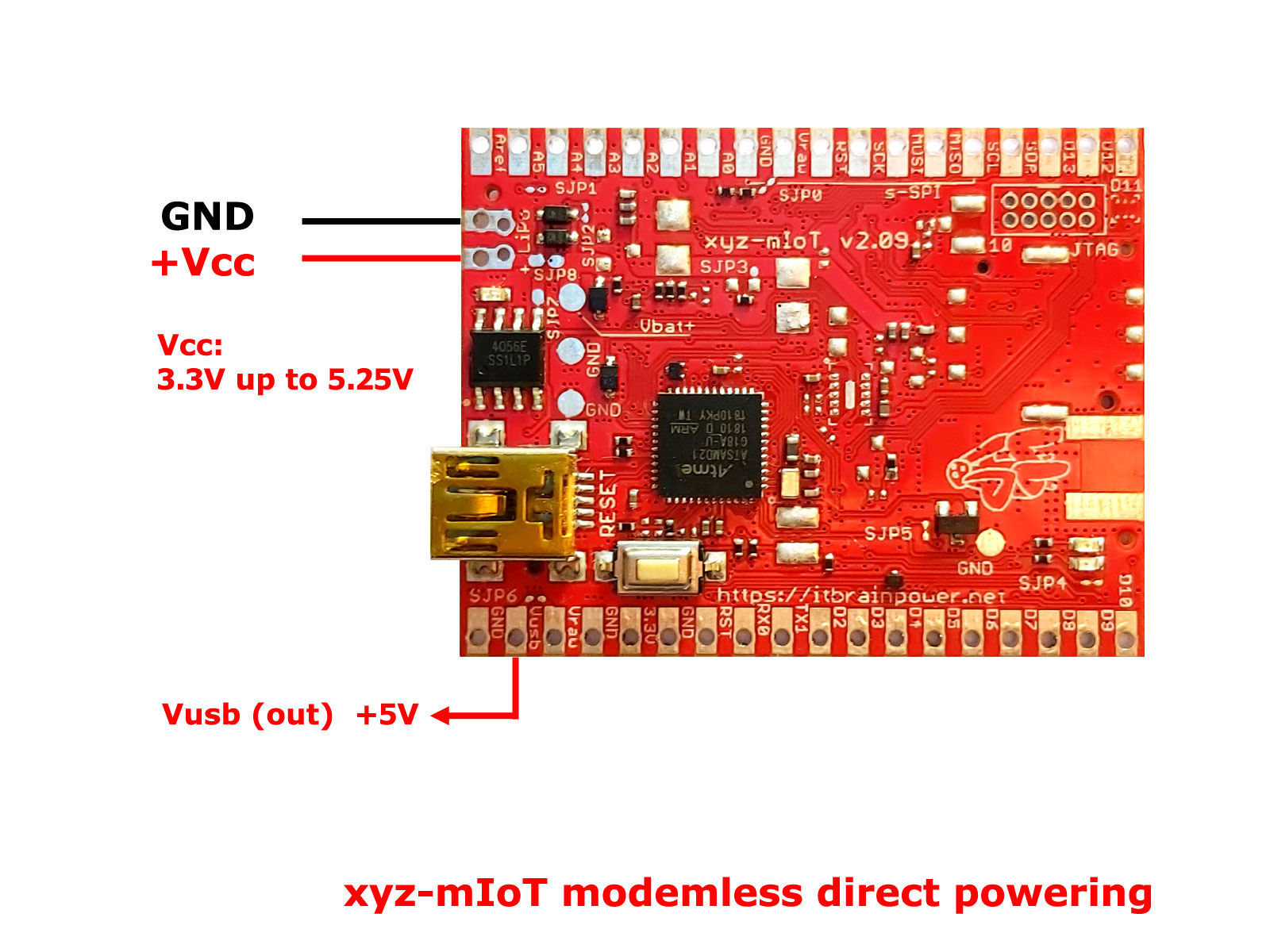 xyz-mIoT modemless version direct powering